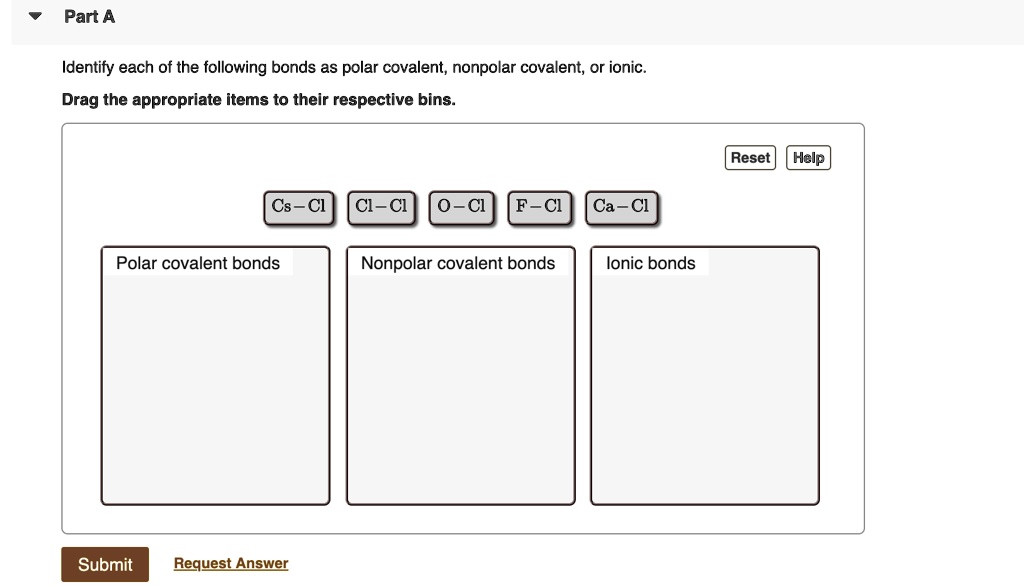 SOLVED: Part A Identify each of the following bonds as polar covalent ...