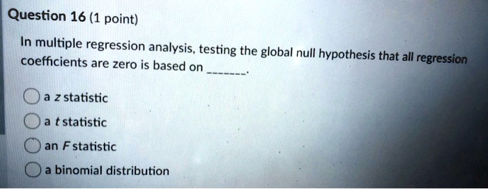 null hypothesis zero coefficients