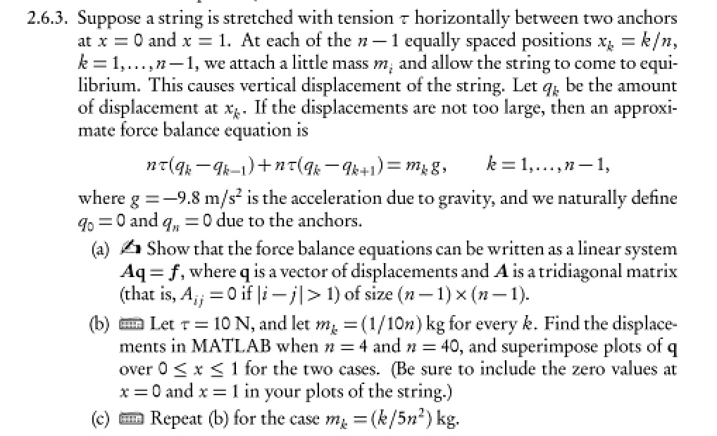 SOLVED 2 6 3 Suppose String Is Stretched With Tension Horizontally
