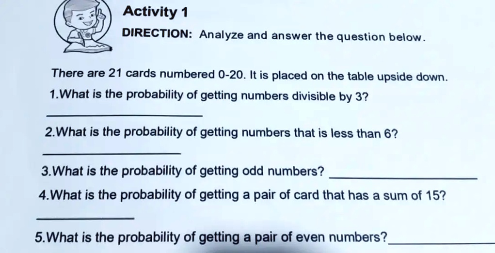 SOLVED Activity 1 DIRECTION Analyze and answer the questions below