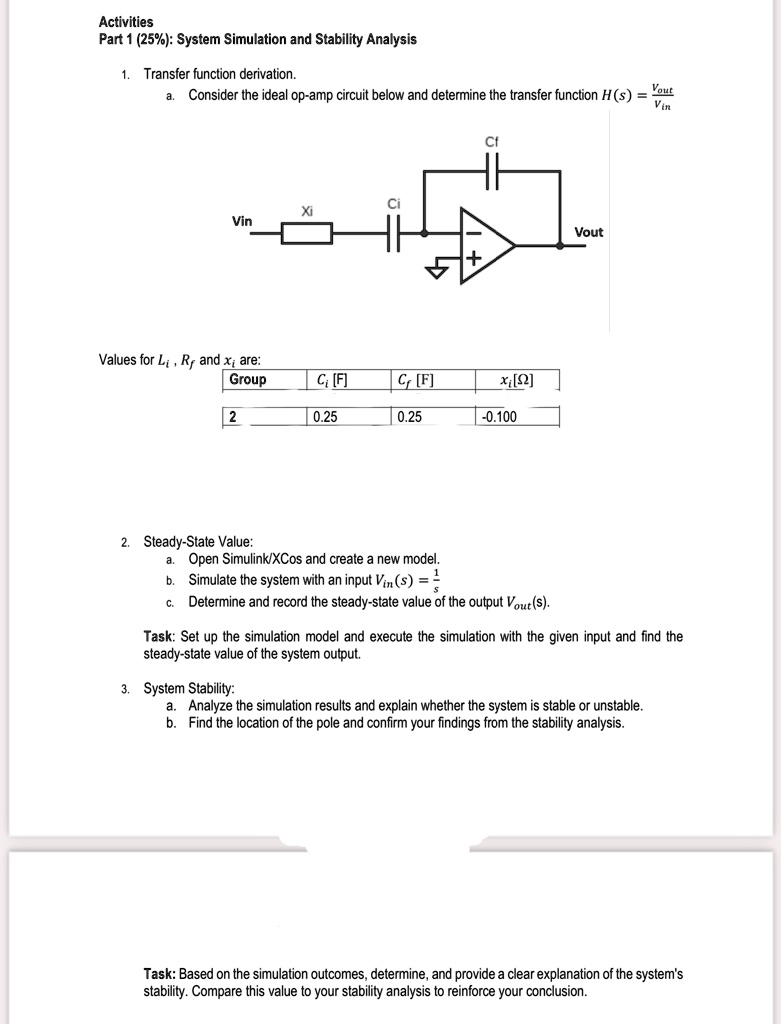activities part 1 25 system simulation and stability analysis 1 ...