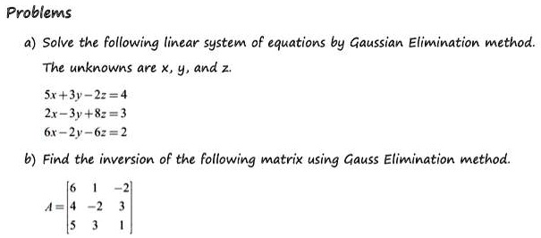 Gaussian deals elimination solver