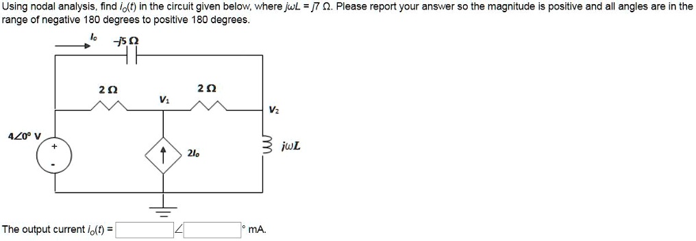 Solved Using Nodal Analysis Find Io T In The Circuit Given Below