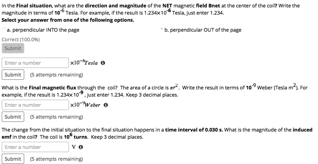 SOLVED:In the Final situation; what are the direction and magnitude of