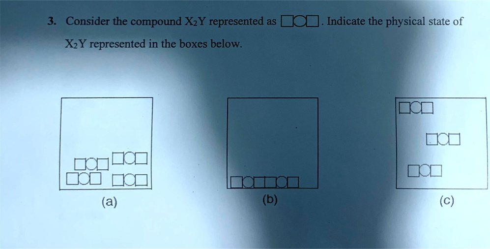SOLVED: 3.Consider the compound XY represented as .Indicate the ...