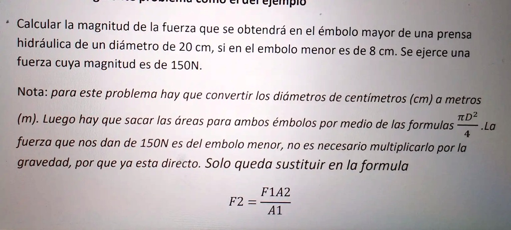 SOLVED: CCL Cjempio Calcular La Magnitud De La Fuerza Que Se Obtendra ...