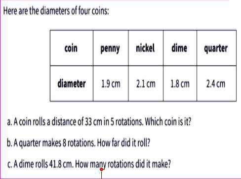 SOLVED Here are the diameters of four coins Penny 1.9 cm