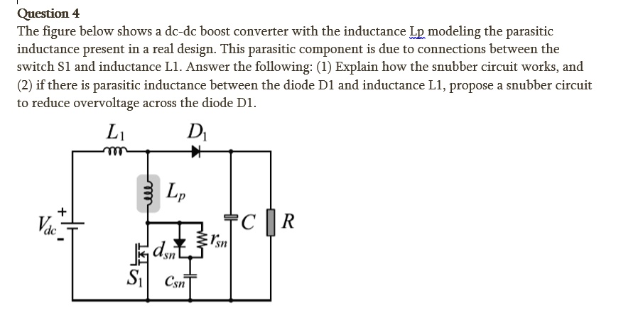 Solved: Question 4 The Figure Below Shows A Dc-dc Boost Converter With 