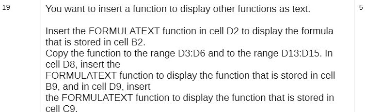 19 You want to insert a function to display other functions...
