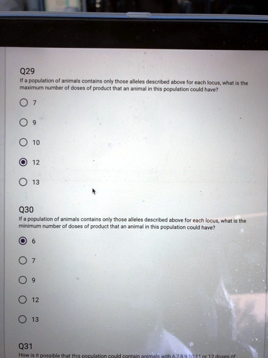 VIDEO solution: Q29 If a population of animals contains only those ...