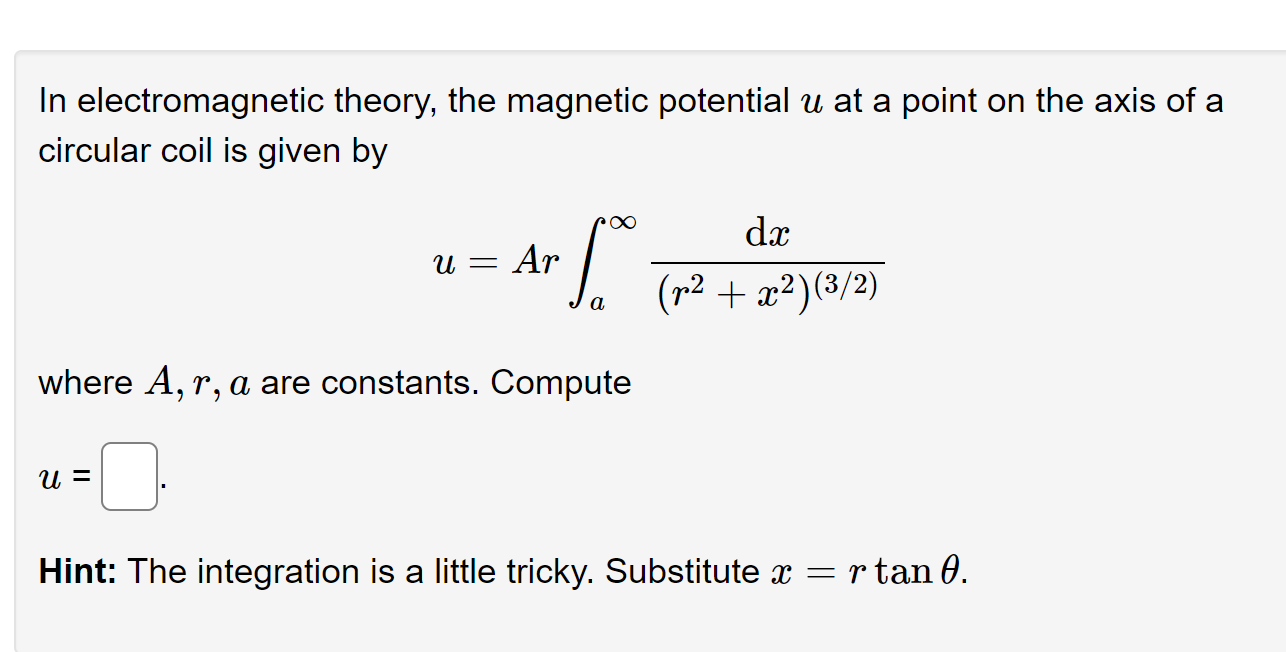 SOLVED In theory, the potential u at a point