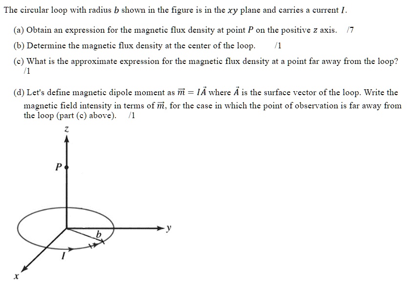 SOLVED: The circular loop with radius b shown in the figure is in the ...