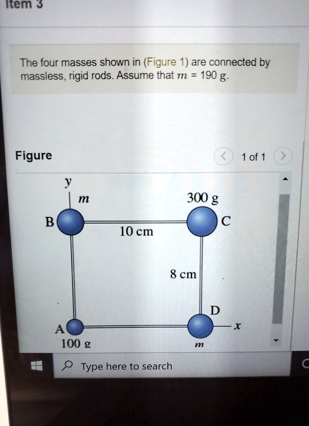 Item 5 The Four Masses Shown In (Figure 1) Are Connected By Massless ...