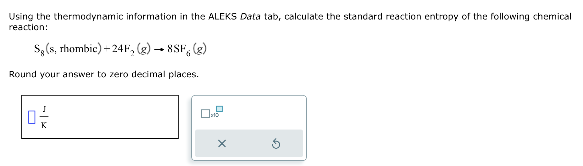 SOLVED Using the thermodynamic information in the ALEKS Data tab