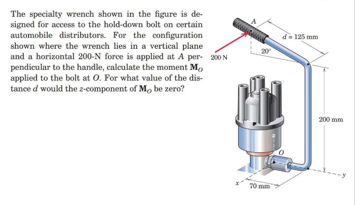 The specialty wrench shown in the figure is designed for access to the ...