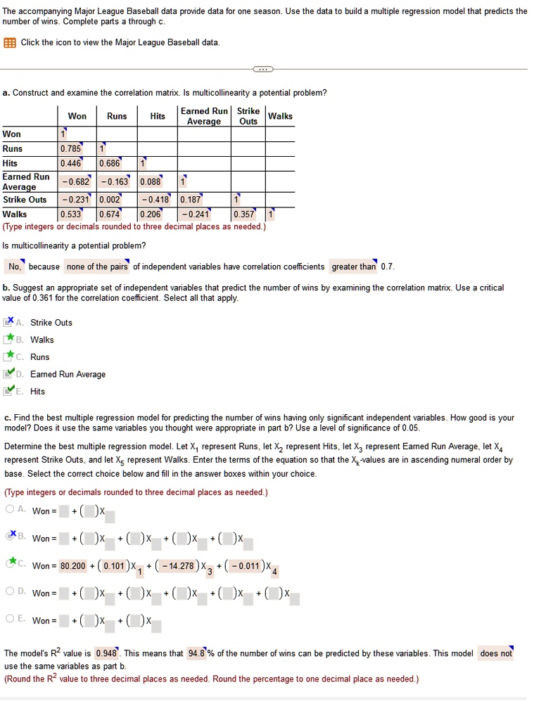 SOLVED: Texts: Please answer the following questions using the new data ...