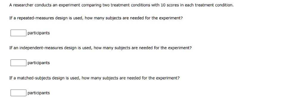 SOLVED A Researcher Conducts An Experiment Comparing Two Treatment solved-a-researcher-conducts-an-experiment-comparing-two-treatment