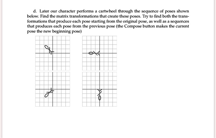 later our character performs cartwheel through the sequence of poses ...
