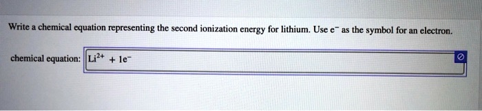 Write Chemical Cquation Representing The Second Ionization Energy For ...