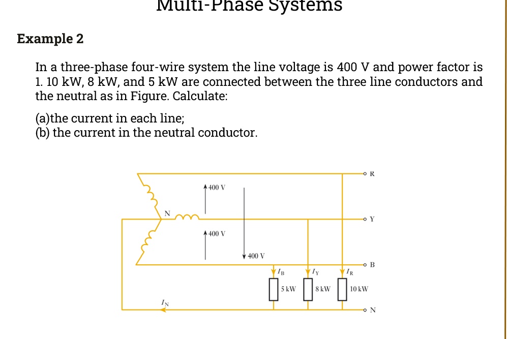 Multiphase System Connection SOLVED: Multi-Phase Systems Example 2 In a three-phase four-wire system ...