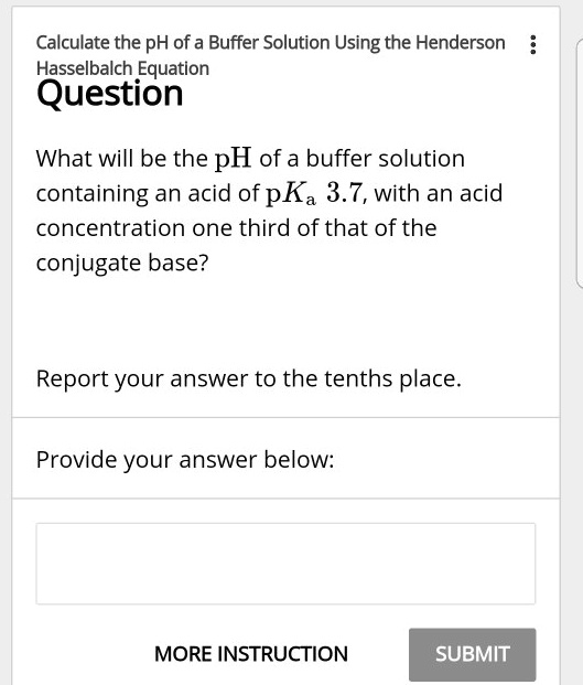 henderson's equation for ph of buffer solution
