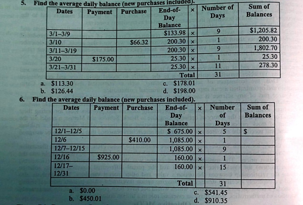 average daily balance including new purchases