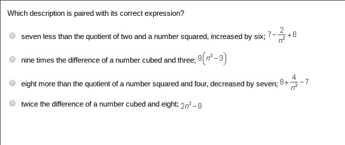 Solved: a) twice the difference between z and 8 b) the product of 5 and p is  decreased by 10 c) th [algebra]