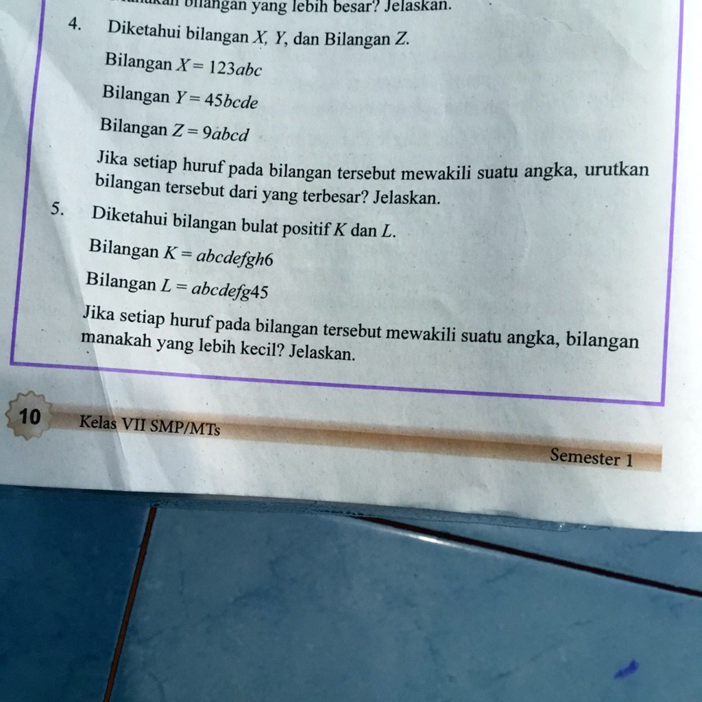 SOLVED: Tolong Di Jelaskannya No 4 5 Pls!! Ullangan Yang Lebih Besar ...