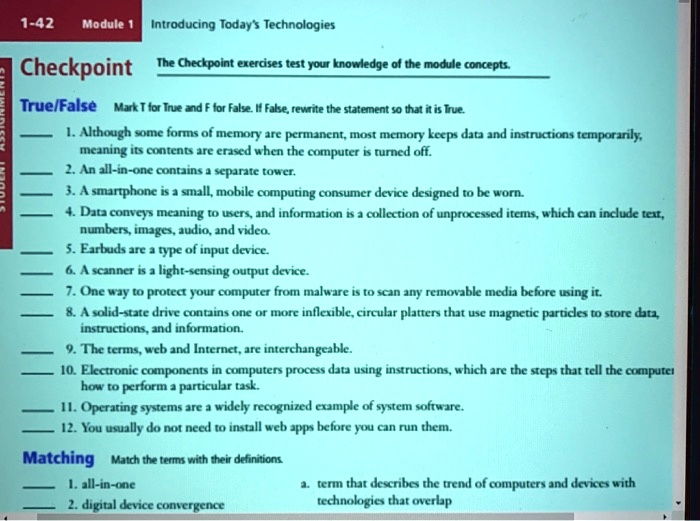 1 42 introducing todays technologies checkpoint the checkpoint ...