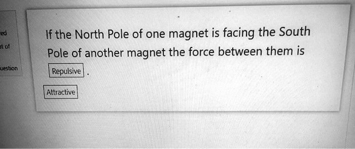 The north pole of a magnet on sale the north pole of another magnet