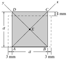 y x D C 4 mm a E A B a 3 mm 3 mm