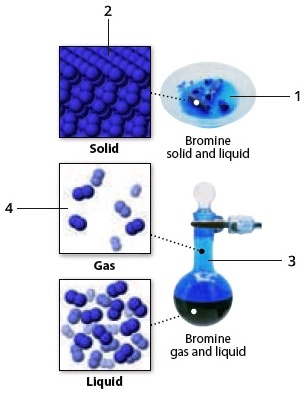 Bromin gas Reactions of