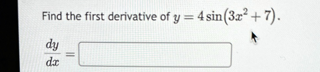 find the derivative of y 4 sin 3x