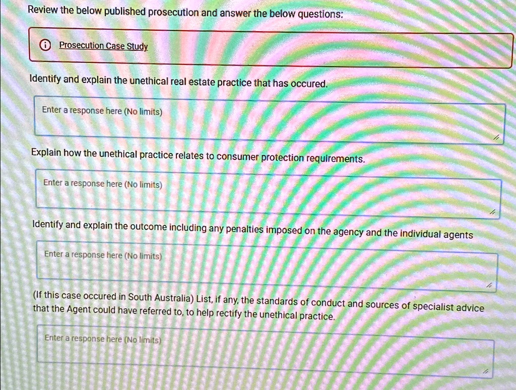 Review the below published prosecution and answer the below questions