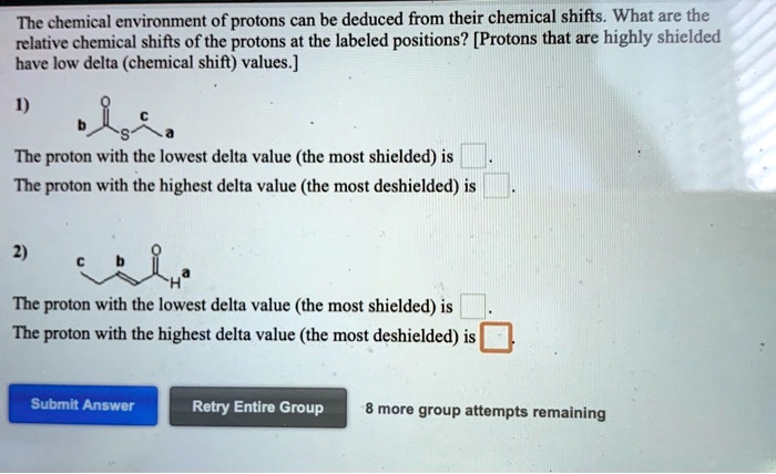 SOLVED: The chemical environment of protons can be deduced from their