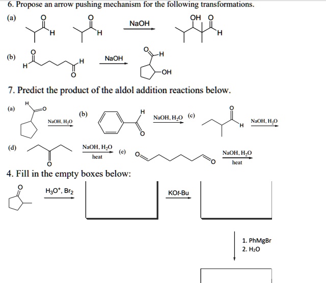 SOLVED: Propose an arrow pushing mechanism for the following ...