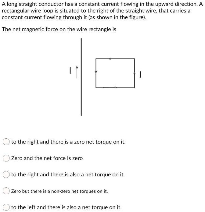 a long straight conductor has a constant current flowing in the upward
