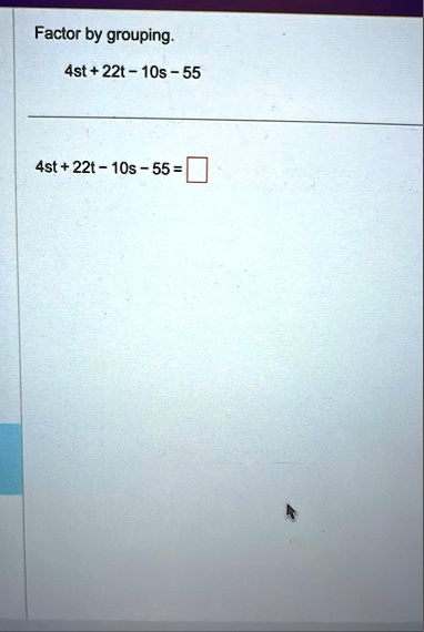 factor by grouping 4st 22t 10s 55 4st 22t 10s 55 box 53047