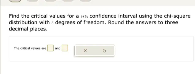 SOLVED: Find the critical values for a 98"# confidence interval using - Critical Value For 98 Confidence Interval