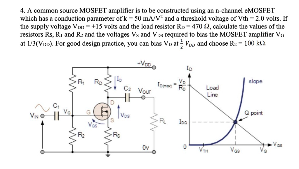 4a common source mosfet amplifier is to be constructed using an n ...