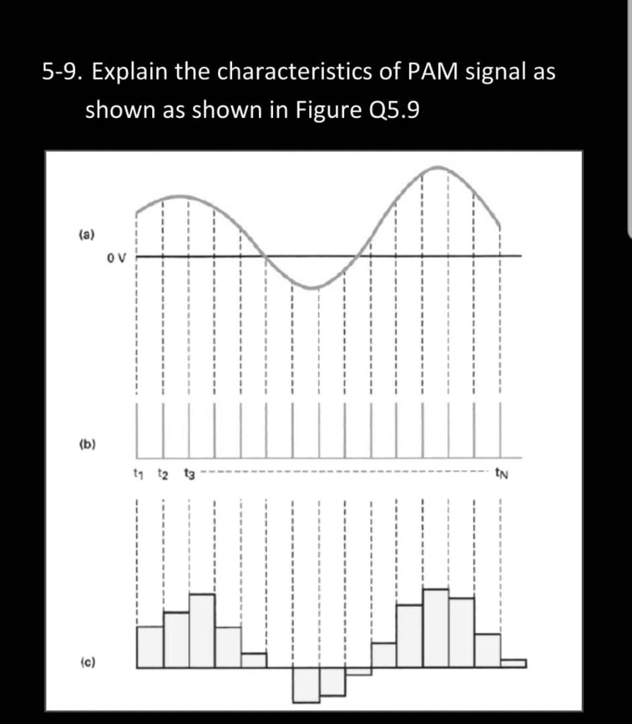 SOLVED 59. Explain the characteristics of PAM signal as shown as