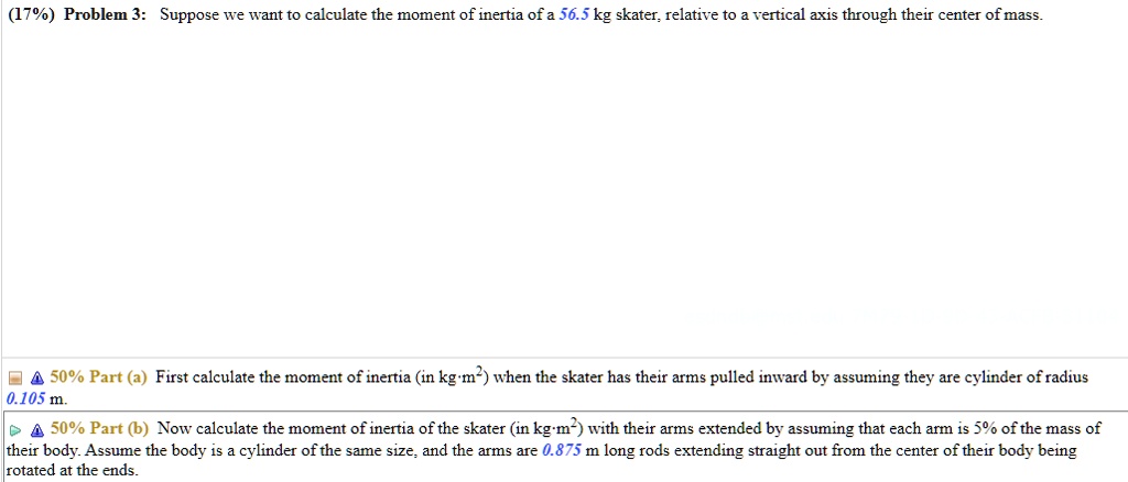 SOLVED: (17%) Problem 3: Suppose we want to calculate the moment of ...