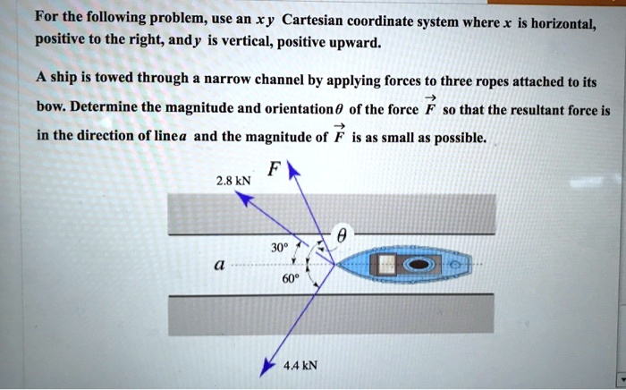 SOLVED: For the following problem, use an x-y Cartesian coordinate ...