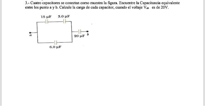 SOLVED: Four capacitors are connected as shown in the figure. Find the ...