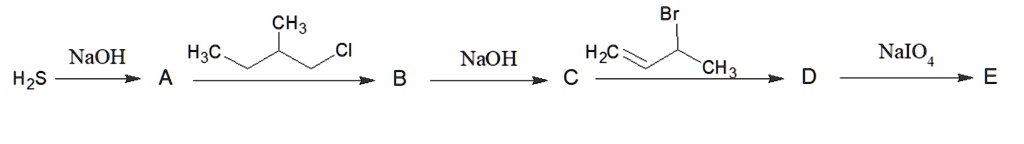 SOLVED: Name products A, B, C, D, and E of the reaction sequence shown ...