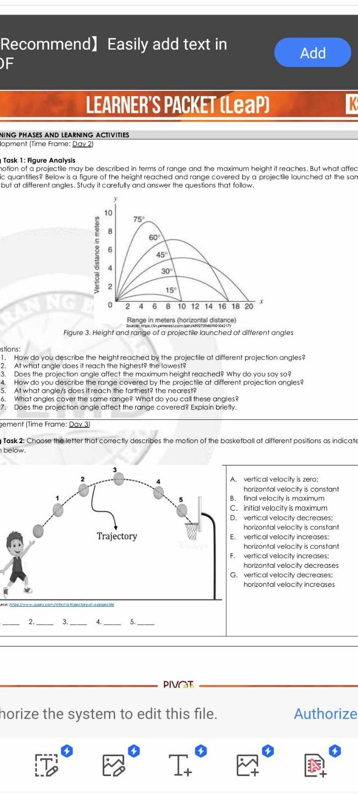Sampling Learning Projectiles recommendeasily add text in add learners pagket leap ning phases and ...
