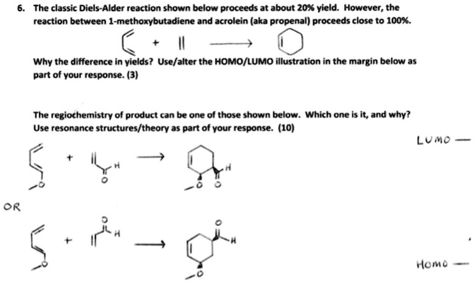 Solved The Classic Diels Alder Reaction Shown Below Proceeds At About 20 Yield However The 2679