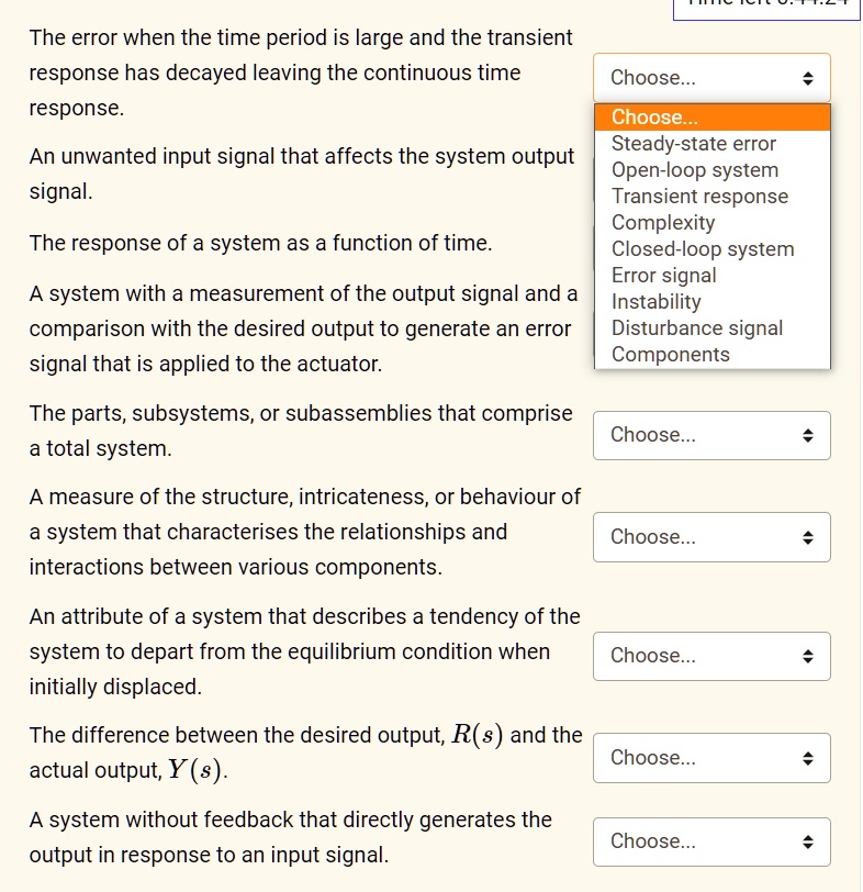 SOLVED: The error when the time period is large and the transient ...