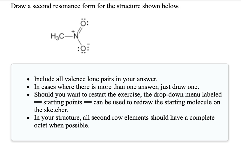 SOLVEDDraw a second resonance form for the structure shown below 0