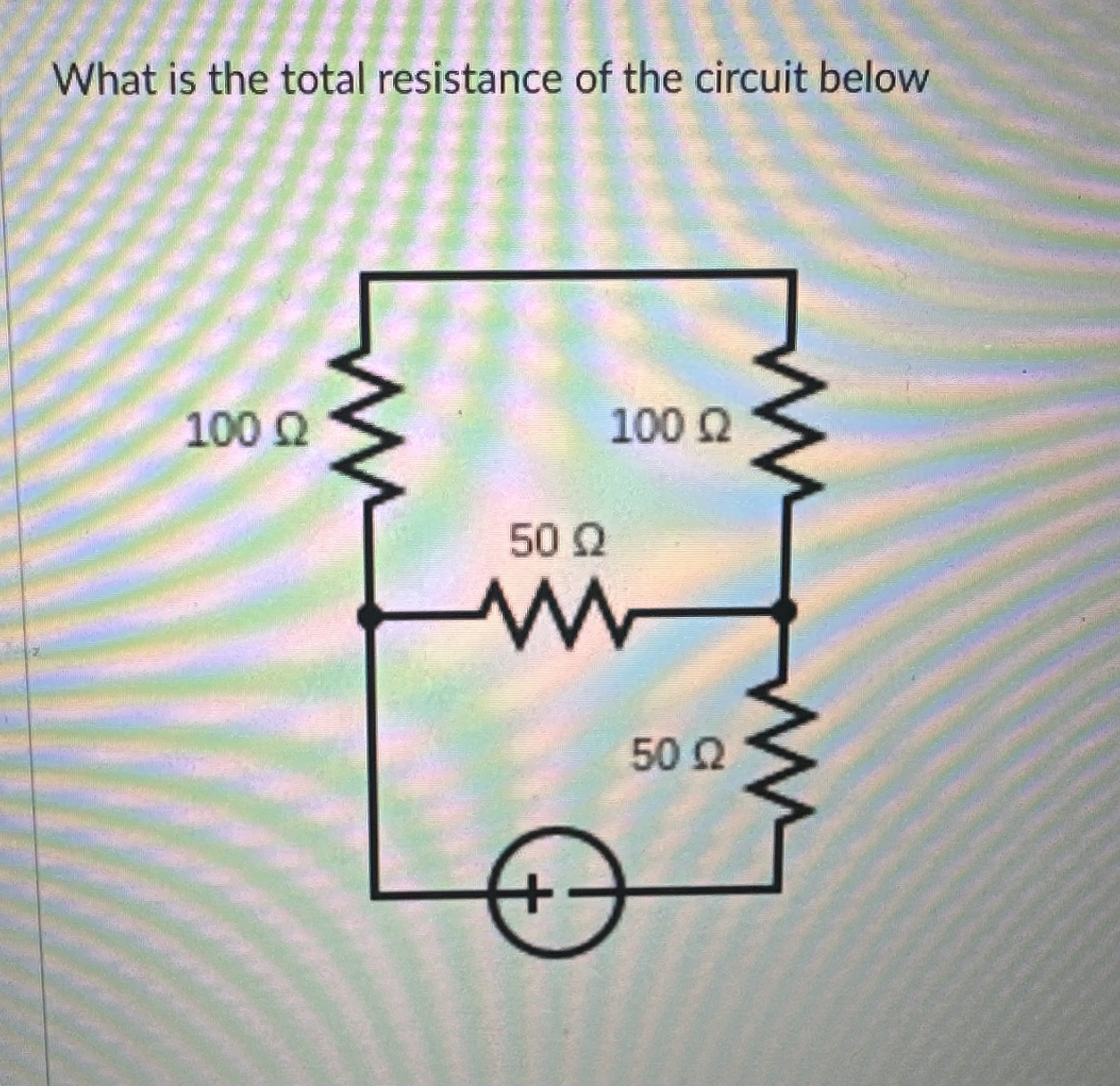 What is the total resistance of the circuit below